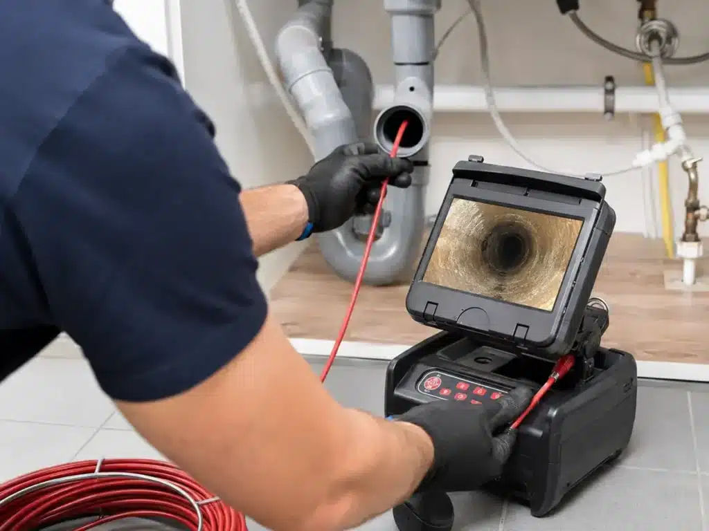 Débouchage de canalisation avec inspection caméra pour localiser un bouchon